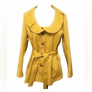 Sandro Mustard Trench Coat with Belt Women’s 
Size: S